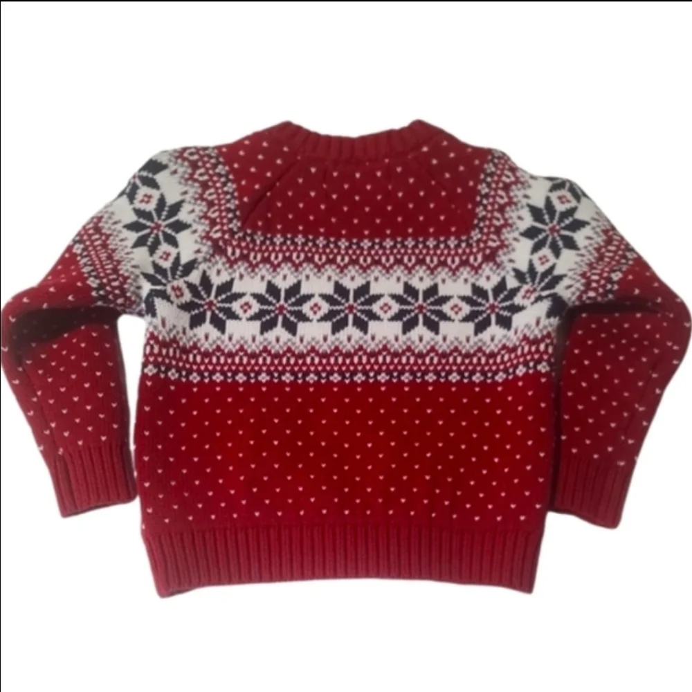 Girls' 3T Cotton Old Navy White Fair Isle Sweater